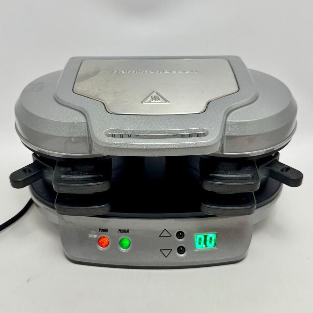 Hamilton Beach Dual Breakfast Sandwich Maker Silver Black